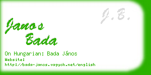 janos bada business card